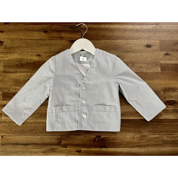 Florence Eiseman Grey Seersucker 3 Piece Eton Suit 3T - Picture 14 of 15